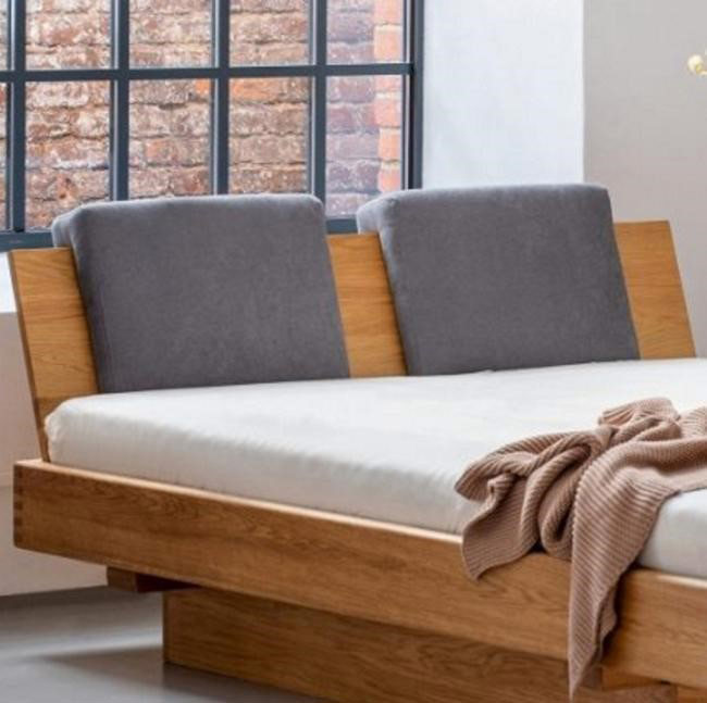 Drewniane wezgłowie łóżka z tapicerowanymi nakładkami – zdrowy-sen.eu