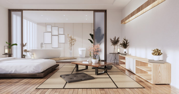 Sypialnia w japońskim stylu z niskim łóżkiem – zdrowy-sen.eu
